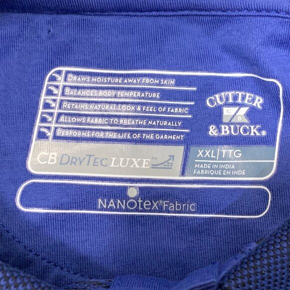 NWT CUTTER & BUCK RAVENS/49ERS SUPER BOWL XLVII BLUE POLO GOLF SHIRT XXL - Picture 3 of 9